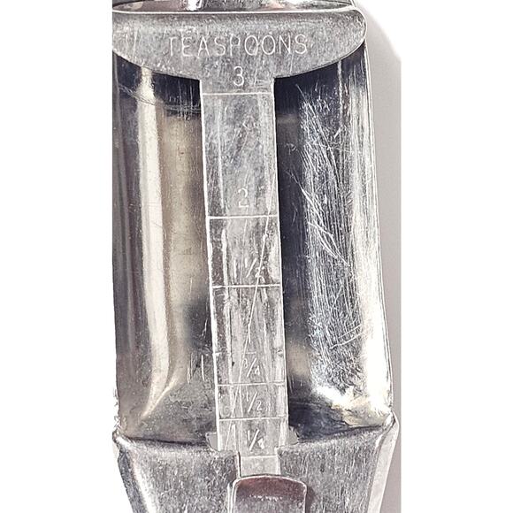 1940s Adjustable Baking Cooking Metal Measuring Spoon - Picture 3 of 5